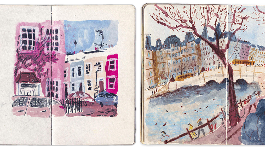 To sider fra skitsebog