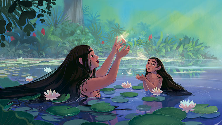 Mariyah Rahman illustraion bathing girls