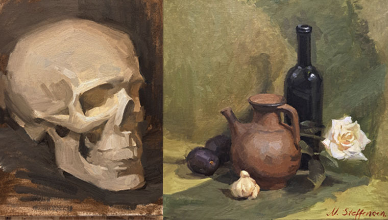 Nanna Steffensen oliemaleri collage ny